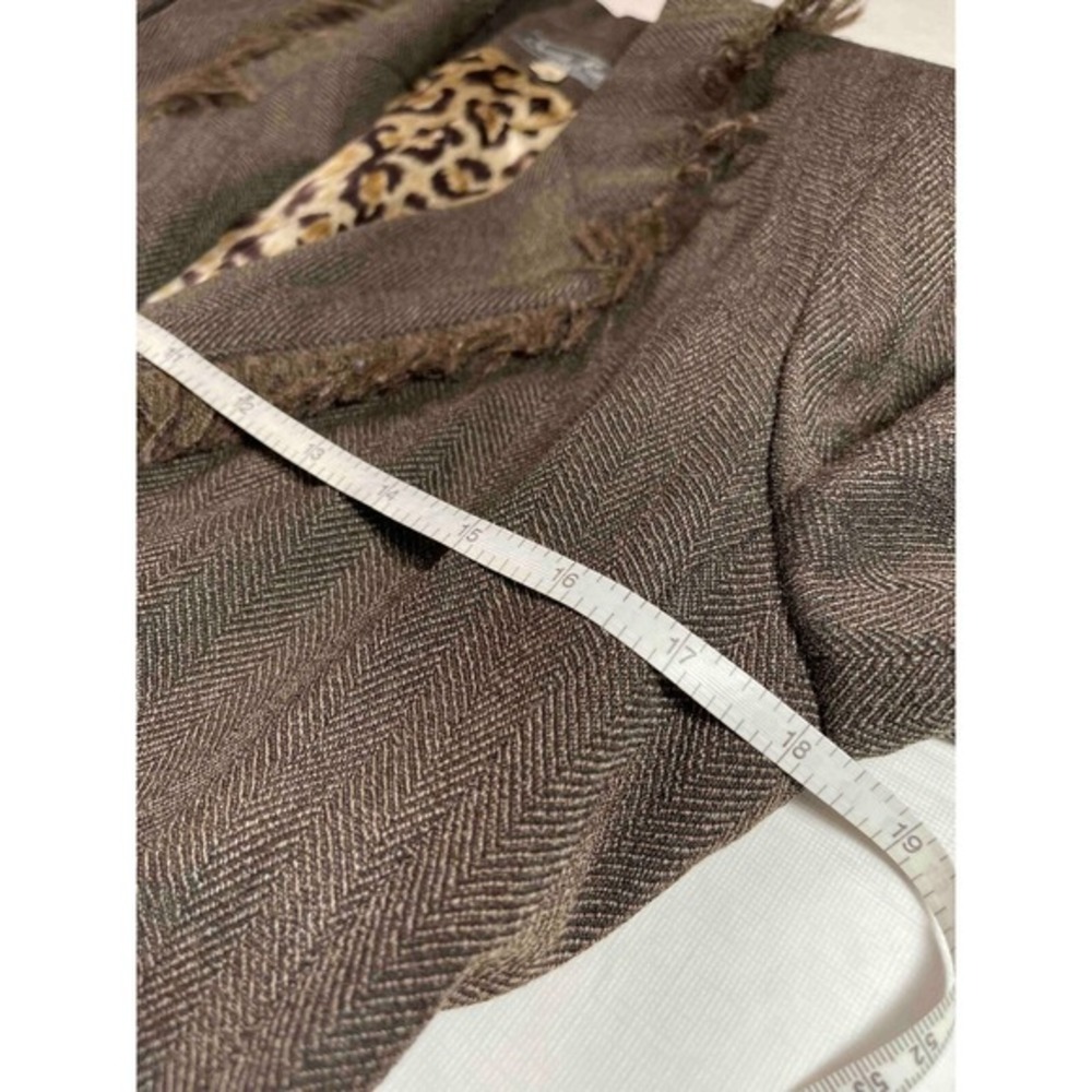 Serena Kay Paris Jaquar/Leopard Jacket Blazer Brown Dark FR‎ 40 - EUC - Picture 6 of 8